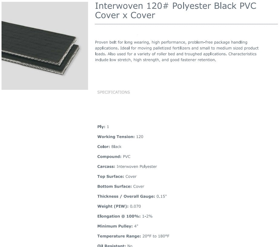 Black PVC conveyor belt for industrial package handling by TACT Industrial Products, high-strength and durable for conveyor systems.