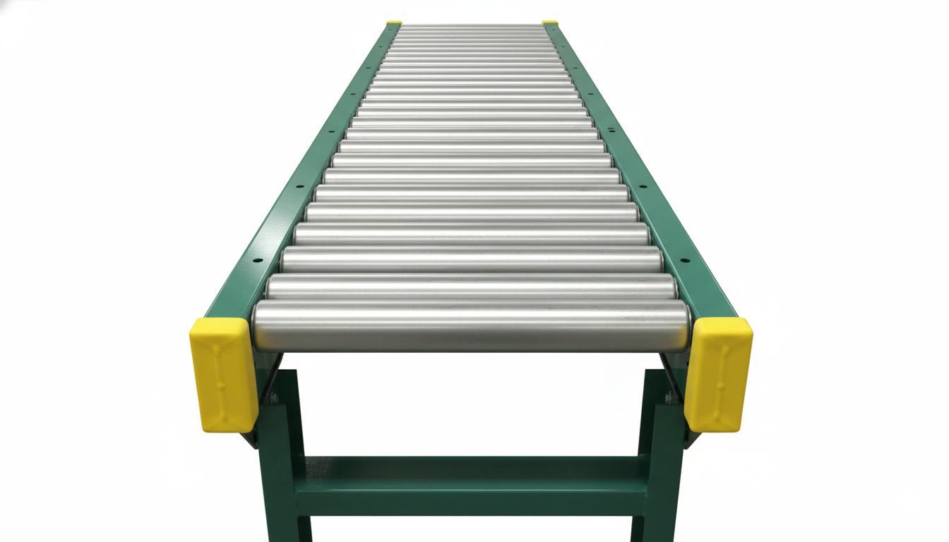 Flexible PVC conveyor frame end guard with safety edge protector by TACT Industrial, designed to prevent injuries and enhance safety.