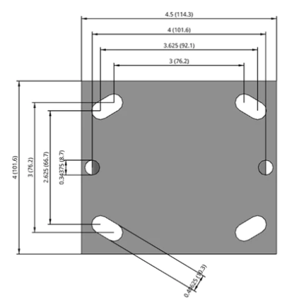 CASTERS with CAST IRON WHEEL - Capacity up to 1,250lbs each