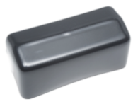 Flexible PVC conveyor frame end guard from TACT Industrial Products, safety edge protector for guarding conveyor ends.