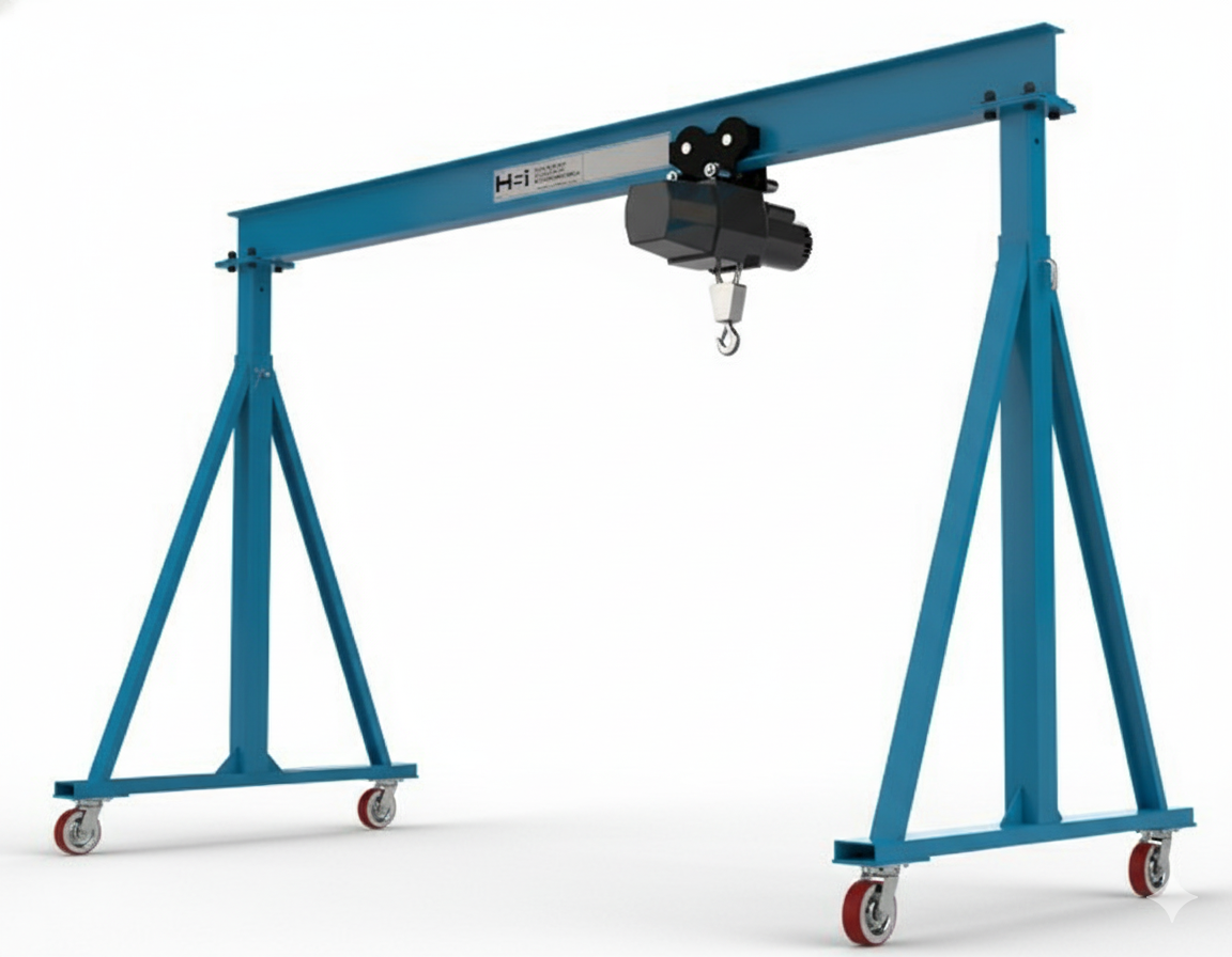 Blue Gantry Crane on Casters