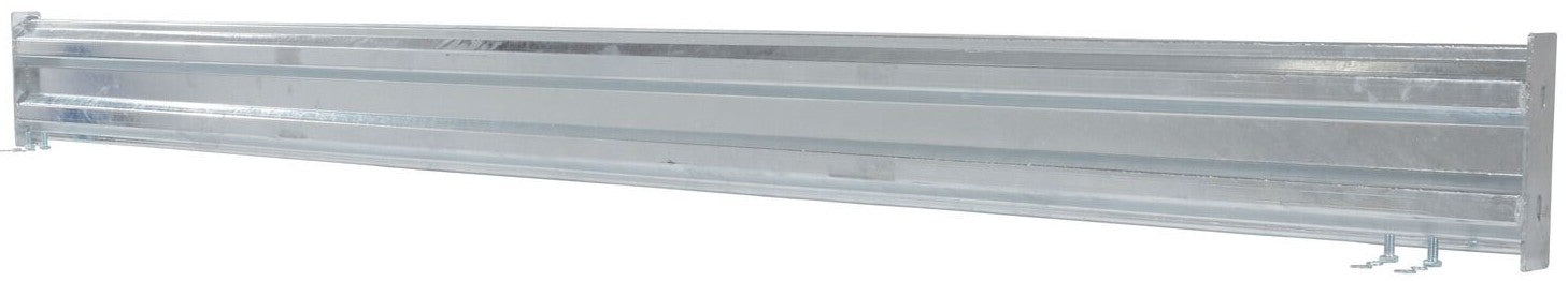 Galvanized Vestil Structural Guard Railing System, 114-inch drop-in and bolt-on safety guard rail for industrial protection.