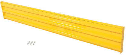 Yellow Vestil Structural Guard Railing System in drop-in and bolt-on style, designed for safety and guarding in industrial settings.