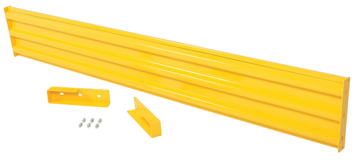 Yellow Vestil Structural Guard Railing System in drop-in kit, safety guard for secure barrier installation