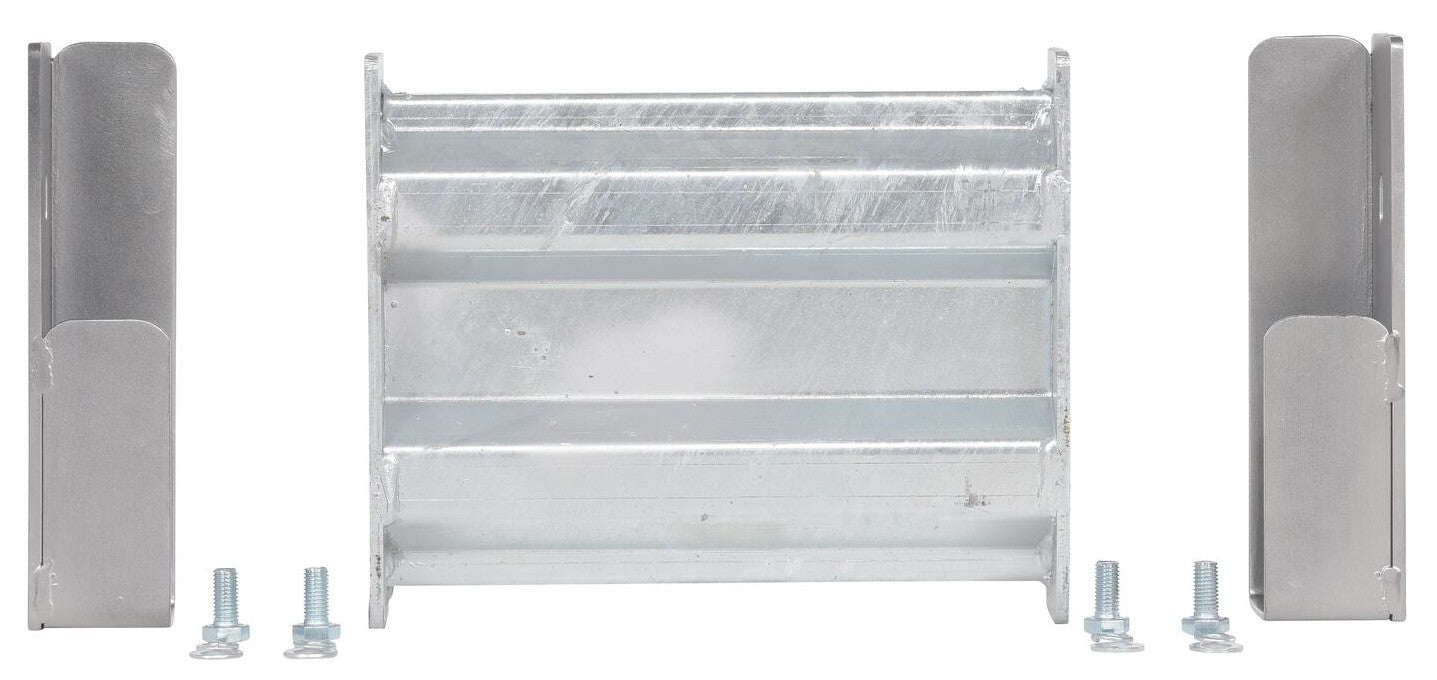 Galvanized 12-inch drop-in guard railing system by Vestil for safety and guarding applications.