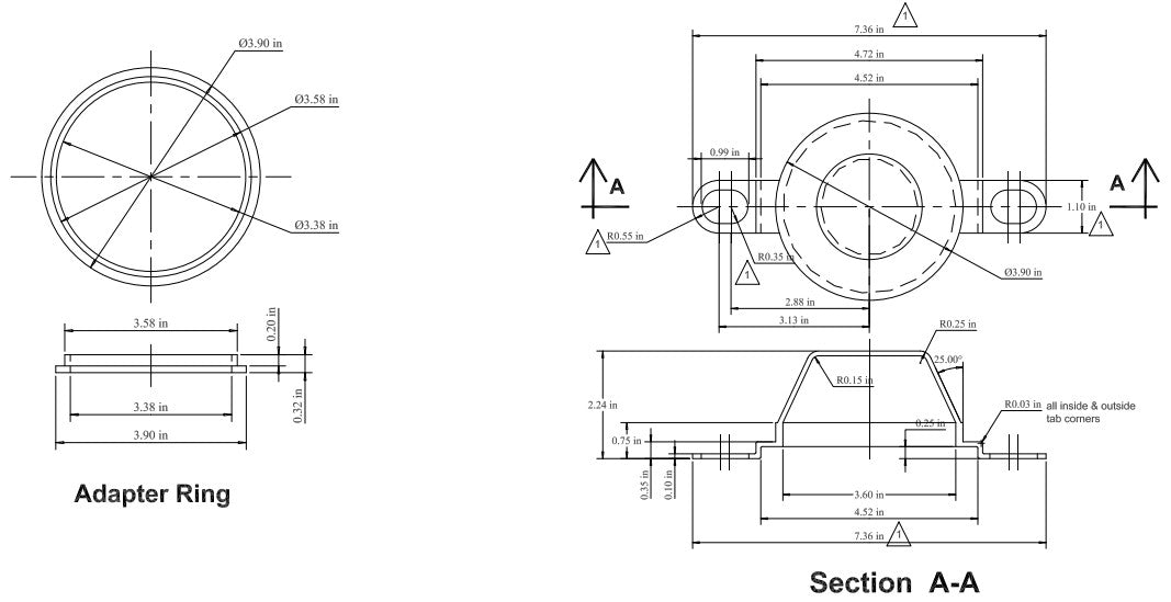 Tact Industrial Bolt On Bearing Guard with safety cap, used for protecting machinery bearings and ensuring safe operation.