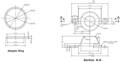 Tact Industrial Bolt On Bearing Guard with safety cap, used for protecting machinery bearings and ensuring safe operation.