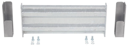 Galvanized 24-inch Vestil drop-in guard railing system for safety and guarding in industrial or warehouse settings.