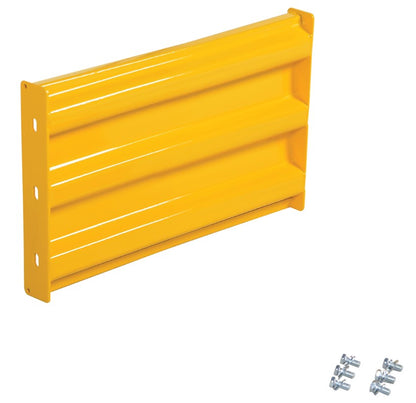 Yellow Vestil Structural Guard Railing System, drop-in and bolt-on style for safety guarding, 24 inches tall.