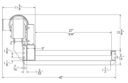 40-inch wide TACT Industrial powered chain-driven live roller conveyor for pallet handling and material transport.