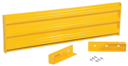 Yellow Vestil Structural Guard Railing System with drop-in kit, 42-inch safety guard rail for industrial guarding applications