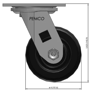 Medium duty phenolic caster wheel by TACT Industrial Products with swivel design and 1250 lb capacity for industrial use.