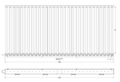 Chain driven live roller conveyor by TACT Industrial, 51x120 inches, with pallet handling and powered conveyor features.