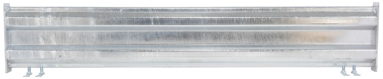 Galvanized 54-inch Structural Guard Rail System by Vestil, drop-in and bolt-on safety railing for industrial guarding.