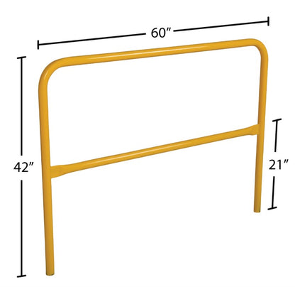 Steel pipe hand railing system by Vestil for safety guarding, featuring durable steel pipes and secure mounting for industrial safety.