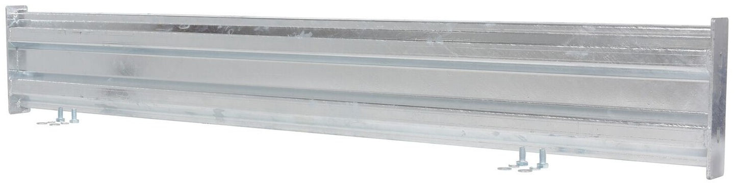 Galvanized Vestil Structural Guard Railing System in drop-in and bolt-on style for safety and guarding, available in 66, 78, 90, and 102 inches.