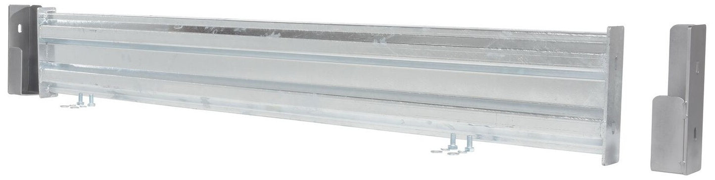 Galvanized Vestil Structural Guard Railing System in drop-in and bolt-on style, with sections measuring 66, 78, 90, and 102 inches.