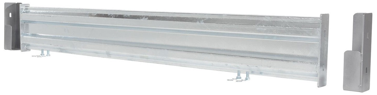 Galvanized Vestil Structural Guard Railing System in drop-in and bolt-on style, with sections measuring 66, 78, 90, and 102 inches.