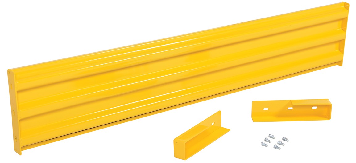 Yellow Vestil Structural Guard Railing System in drop-in kit style, designed for safety and guarding in industrial settings.