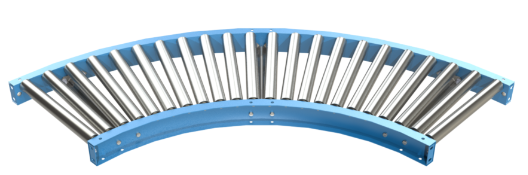 90° CURVED GRAVITY ROLLER CONVEYORS - LIGHT DUTY