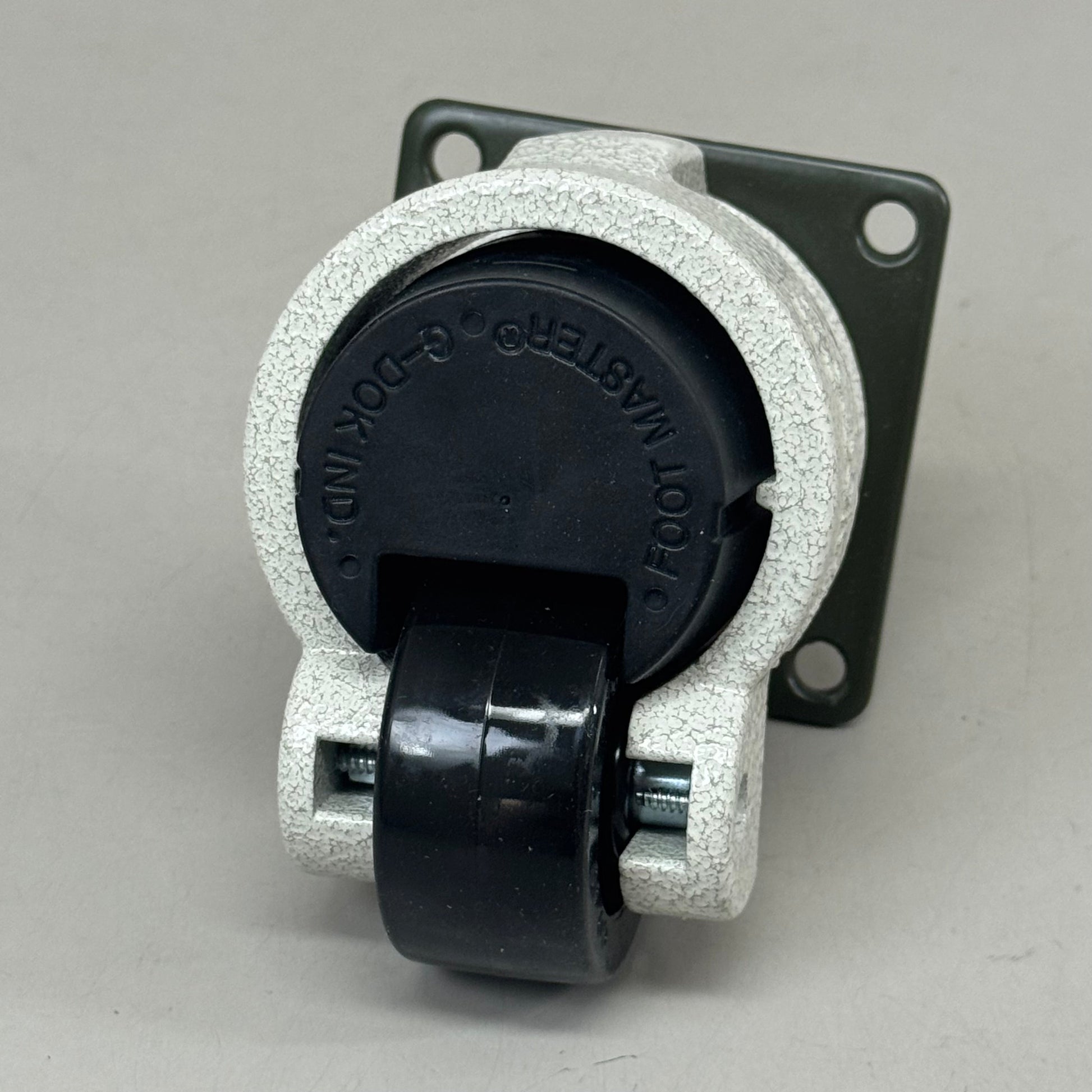 Set of four FOOT MASTER swivel caster wheels with 3 1/4-inch mounting plate and 2-inch green marble-style wheels by PayWut.