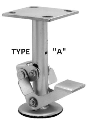Industrial caster floor lock for 4-8 inch casters, TACT Industrial Products caster brake lock for secure mobility control.