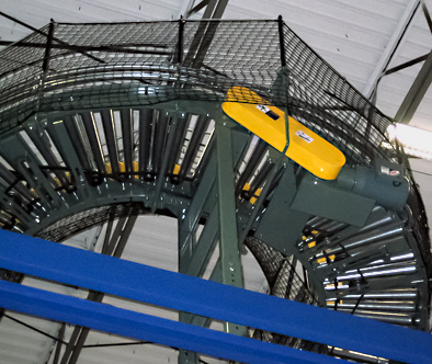 TACT Industrial Products conveyor safety netting for guarding and fall protection, made of durable safety netting material.