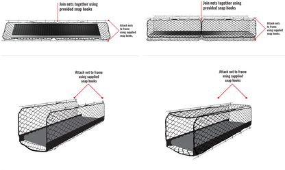 TACT Industrial safety netting used as guarding on conveyor systems to prevent falls and ensure workplace safety.