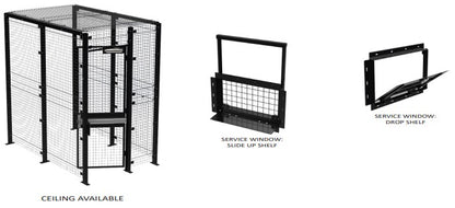Industrial driver security cage from TACT Industrial Products with secure access safety partition and multiple access options.