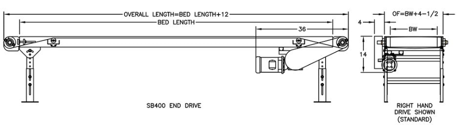 End_Drive_Belt_Conveyor_Dimensions