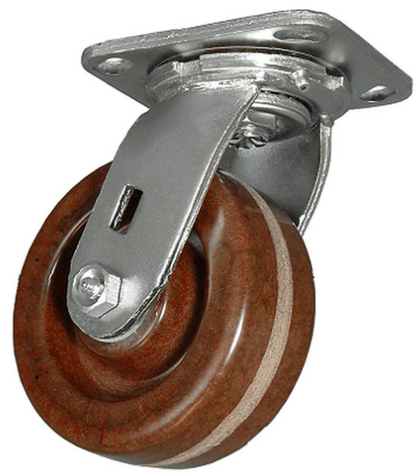 Swivel phenolic caster wheel by TACT Industrial, high-temperature up to 525°F, 1,000 lb. load capacity, durable industrial caster wheel.