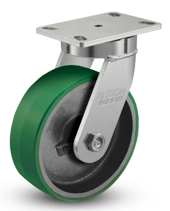 Heavy Duty Kingpinless Swivel Castor with Polyurethane on Iron Wheel