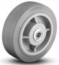 Medium duty TPR caster wheel by TACT Industrial with soft non-marking rubber wheel for smooth mobility.