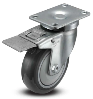 Light Duty Thermo-Rubber TPR Swivel Castor with Brake