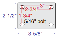 Light Duty Top Plate Dimensions