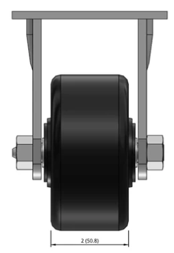 Medium duty phenolic caster wheel by TACT Industrial Products, industrial caster with 1250 lb capacity and durable construction.