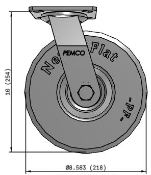 NEVER FLAT - FOAM FILLED CASTERS