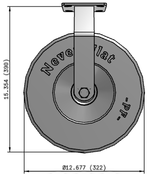 NEVER FLAT - FOAM FILLED CASTERS