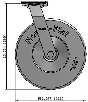 8-inch swivel caster with foam-filled wheels by TACT Industrial Products, designed for smooth, flat-free movement.
