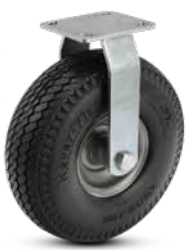 Rigid caster wheel from TACT Industrial Products with foam-filled Never Flat design, durable and suitable for heavy-duty applications.