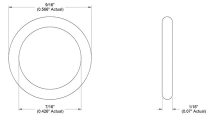 Pack of 100 oil-resistant Buna-N O-rings, 1/16 inch width, Dash 013, suitable for industrial sealing applications.