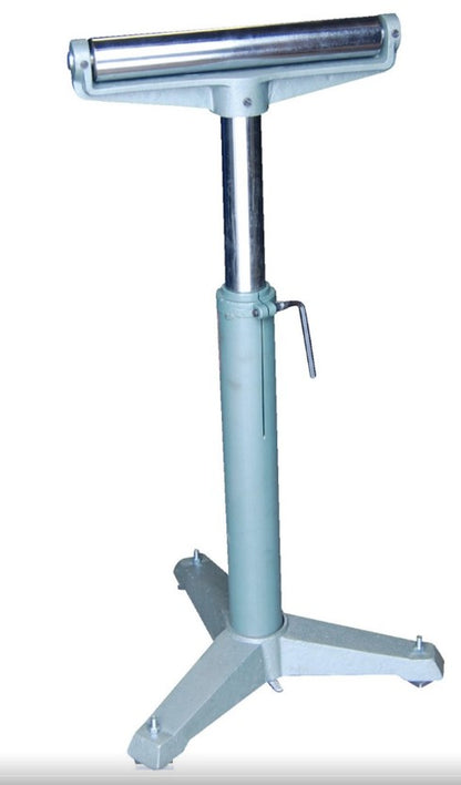 Gravity conveyor roller stand by TACT Industrial, supports up to 500 lbs, features flat roller supports for material transfer.
