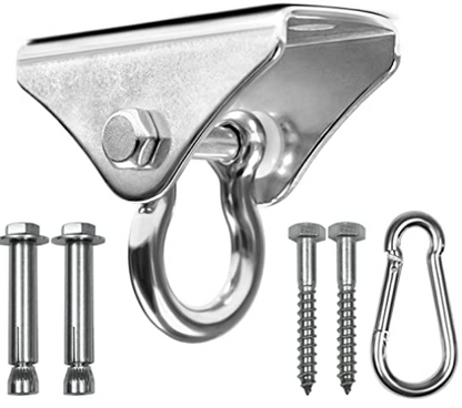 Stainless steel swing mounting bracket by TACT Industrial Products, shown with secure attachment points for tie down applications.