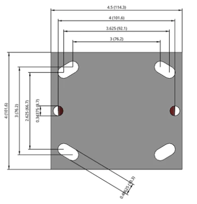 CASTERS with THERMO-RUBBER (TPR) WHEEL - (up to 600lbs capacity/each)