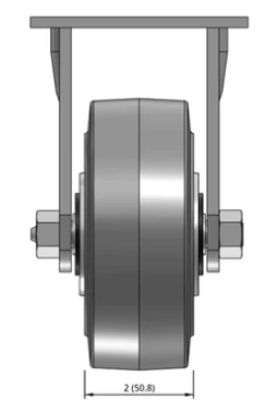 CASTERS with THERMO-RUBBER (TPR) WHEEL - (up to 600lbs capacity/each)