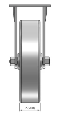 Semi-steel cast iron caster wheels with 1250 lb capacity from TACT Industrial Products, designed for heavy-duty industrial use.
