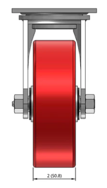 CASTERS with POLYURETHANE ON IRON WHEEL (up to 1250lbs capacity/each)