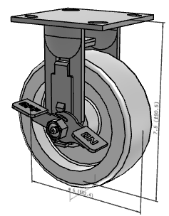 STAINLESS STEEL CASTERS with WHITE NYLON WHEEL (900lbs capacity/each)