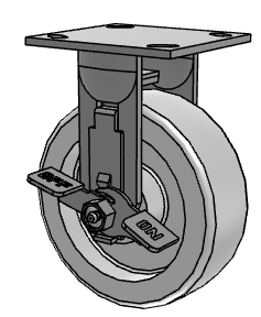 STAINLESS STEEL CASTERS with WHITE NYLON WHEEL (900lbs capacity/each)