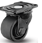 Industrial polyurethane caster by TACT Industrial Products with 400 to 800 lb. capacity, featuring a sturdy wheel and durable mounting plate.